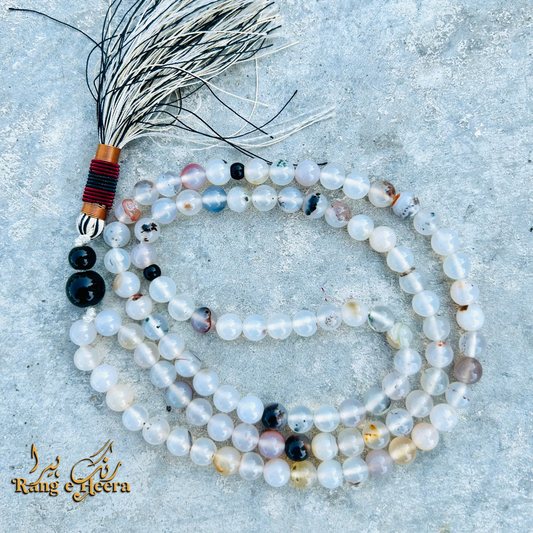 White Shajree Aqeeq Tasbih