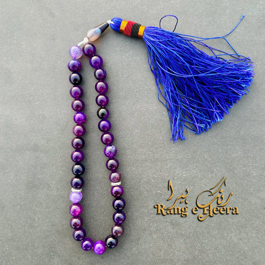 Purple Aqeeq Tasbih