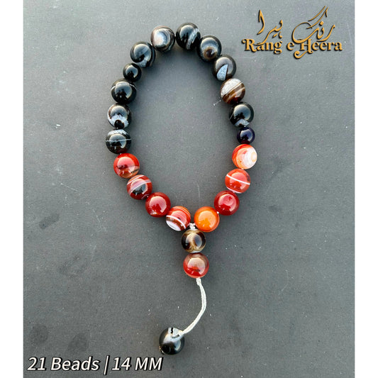 Red Sulemani x Black Sulemani Mix Aqeeq Tasbih
