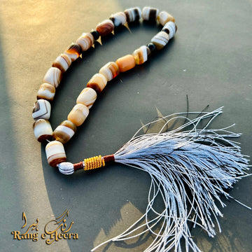 Black Sulemani Aqeeq Tasbih ( Oval Shape )