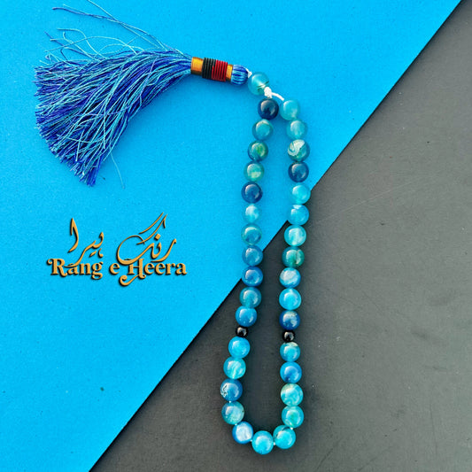 Blue Aqeeq Tasbih